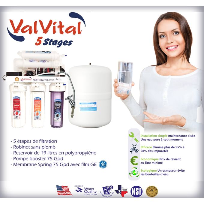 Filtre à osmose inverse 5 étapes ValVital